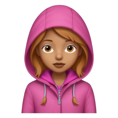 A caramel skinned girl that’s skinny and wears a pink coat  sticker