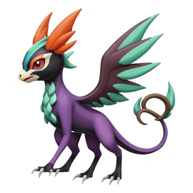 Meloetta-Nargacuga-Noivern-Pokémon-Fakémon-creature sticker