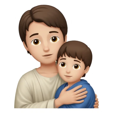 Niño abrazando a Jesús  sticker