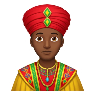 Ethiopian man in traditional clothing sticker