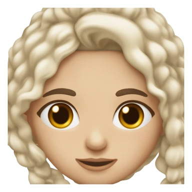 Chica cobriza piel blanca cejas cafés alta boca voluminosa nariz redonda  sticker