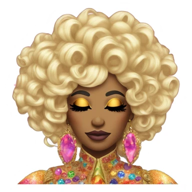 Bearded drag queen sleeping sticker
