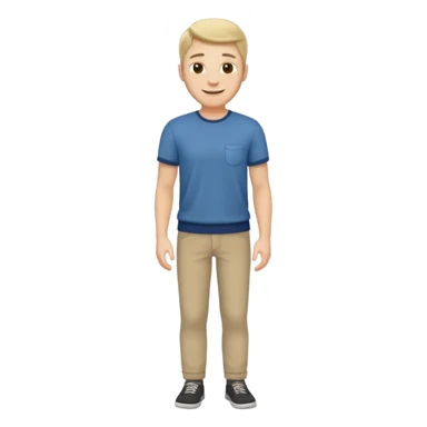 white man dressed casually full body sticker