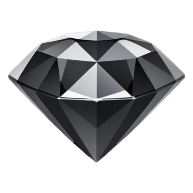 3d diamond shape matte black sticker