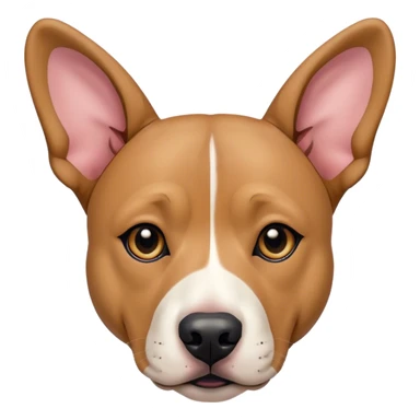 Pit bull/german shepherd mixed dog with floppy ears sticker