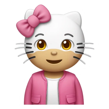 Hello Kitty saludando  sticker