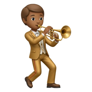 statue playing trombone sticker