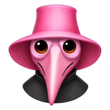 Light pink with red-pink plague doctor  sticker
