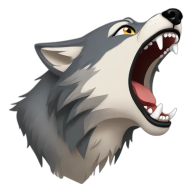 female wolf growling sticker