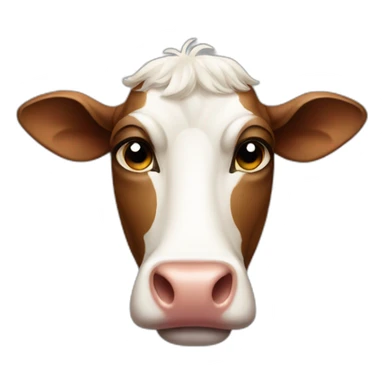 Very Sad cow sticker
