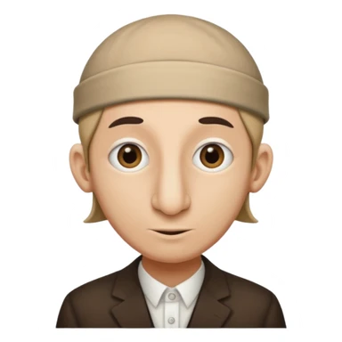 jewish emoji, sterotypical jew, long hair, greedy, long nose, jewish hat sticker
