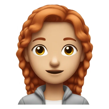 Red-Haired-light-skinned-girl-petting-black-poner anima  sticker