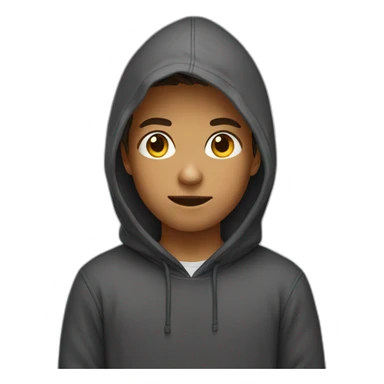 Boy with hoodie sticker