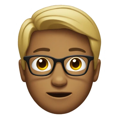 Young men With glasses  sticker