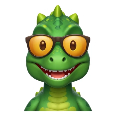 dinosaur wearing sunglasses sticker