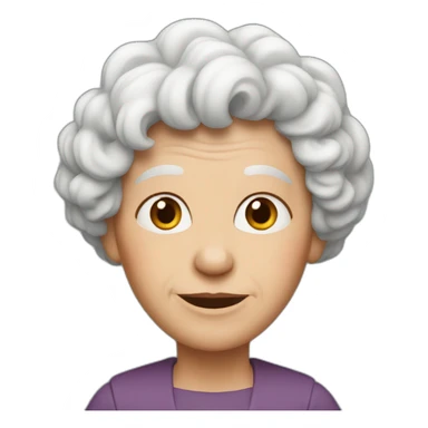 white 50-yesars old woman with curly red hair standing upright with arms out to the sides sticker