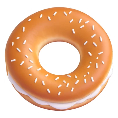 a simit, Turkish sesame bagel, 3D emoji style sticker