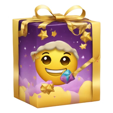 new year sweet gift box for kids sticker