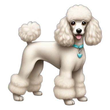 Dog Standart Poodle full-height sticker