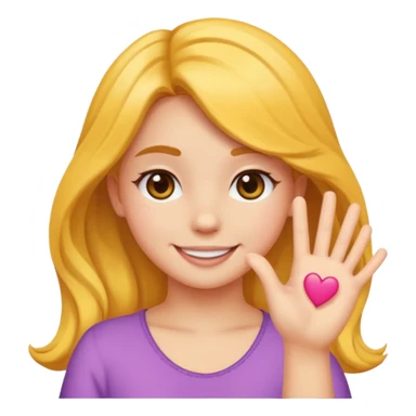 Emoji qui sourire avec un doigt d’honneur et un noeud dans les cheveux ils faut que se soit girly sticker
