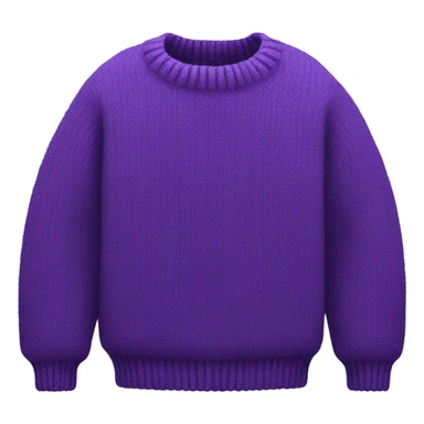 Purple cropped oversize wool sweater, isolated sticker