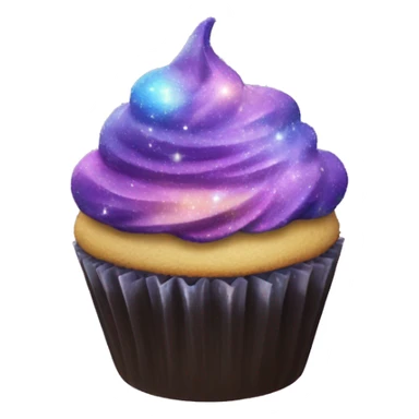 Galaxy frosted cupcake  sticker
