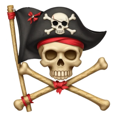 Fait moi ce drapeau a l'identique 🏴‍☠️ et rajoute sur la tête de mort un chapeau de paille avec un file rouge sticker