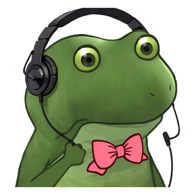 Headphones with a bow  sticker