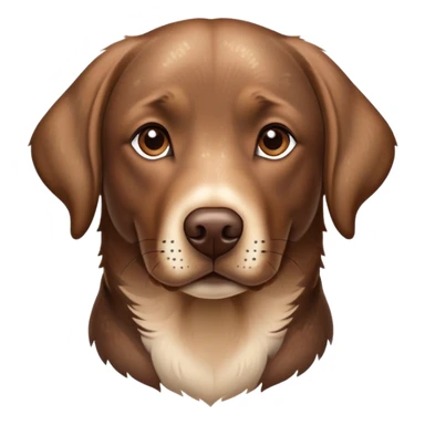 realistic portrait of a brown spotted Labrador retriever, natural lighting, detailed fur texture sticker