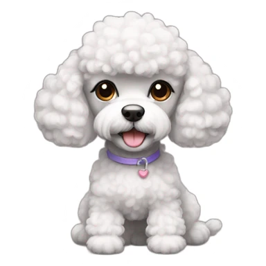 Cute little Poodle  sticker