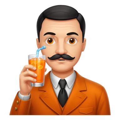 Hitler mustache drinking Fanta sticker