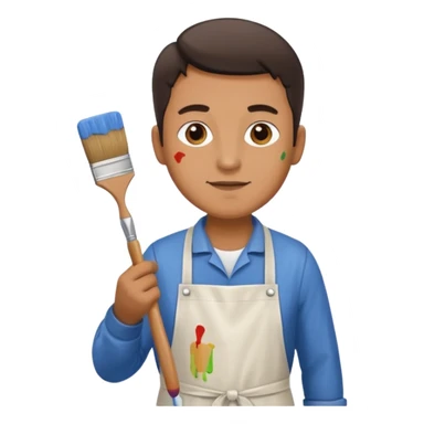 Ceramic Painter man sticker