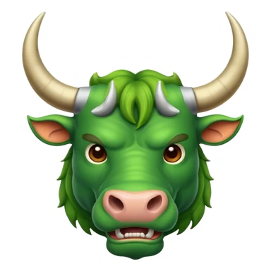 Green bull sticker