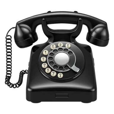 vintage rotary dial telephone, classic plastic body sticker