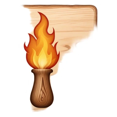 Pyrography icon, burning tool creating a detailed design on wood, visible heat marks and intricate patterns forming, smoke rising, wood texture, minimalistic style, clean lines, transparent background. sticker