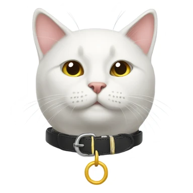 cat wearing a collar that says crodie sticker