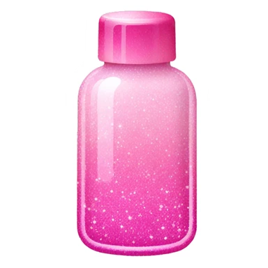 Pink ombre medication bottle with glitter  sticker