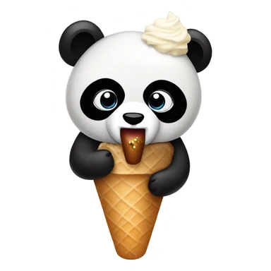 Panda kanye west eating ice cream sticker