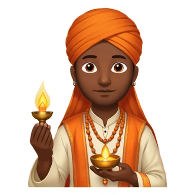 diwali man with diwali sticker