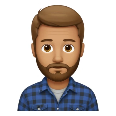 Hombre, barba,rubio oscuro, camisa franela sticker