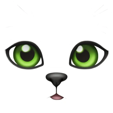 Really fat black cat with green eyes sticker