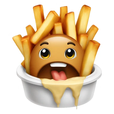Poutine qui mange une poutine sticker