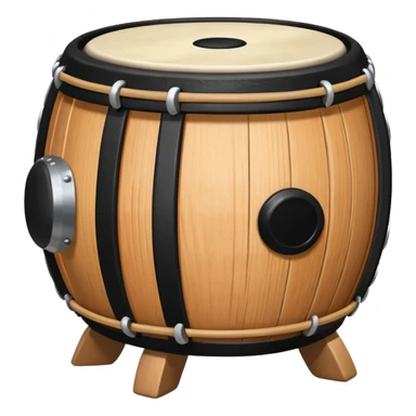 taiko drum in black sticker