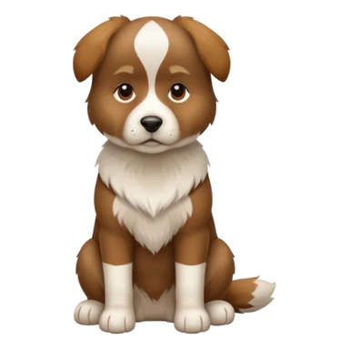 Chien Épagneul breton assis  sticker