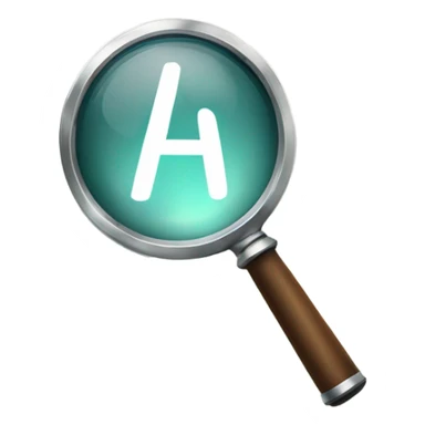 magnifying glass with a + in the  sticker