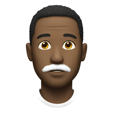 Man with powder on nose sticker