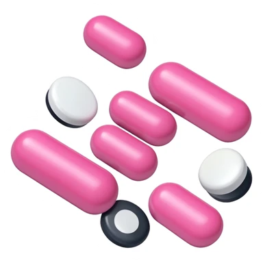 pink and white medications sticker