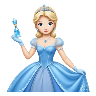Princesa cinderella Disney com vestido grande e cheio sticker