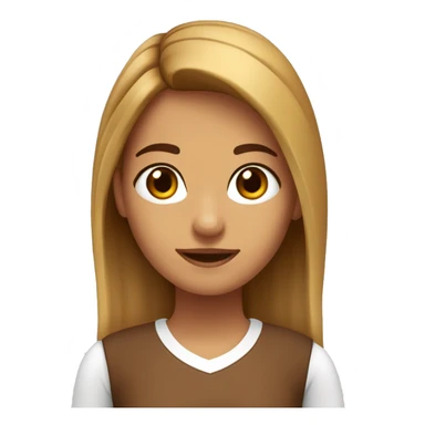 chica canela con pelo lacio color marrón y ojos marrones con otra chica blanca medio rubia y risada sticker