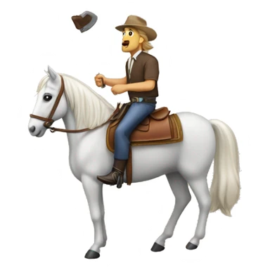 La roca montado en un caballo  sticker